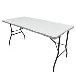 Τραπέζι Catering ArteLibre MOBILIS Πτυσσόμενο Λευκό/Γκρι Πλαστικό/Μέταλλο 150x75x74cm