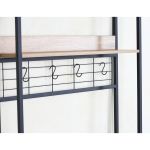 Ραφιέρα Κουζίνας ArteLibre INVERMERE Δρυς/Μαύρο Μοριοσανίδα/Μέταλλο 80x40x170cm