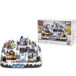 Χριστουγεννιάτικο Χωριό Φωτιζόμενο Με Μουσική Και Κίνηση 41x27x28cm