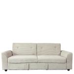 Καναπές Κρεβάτι ArteLibre VALMERO Μπεζ Ύφασμα/Ξύλο 216x85x85cm