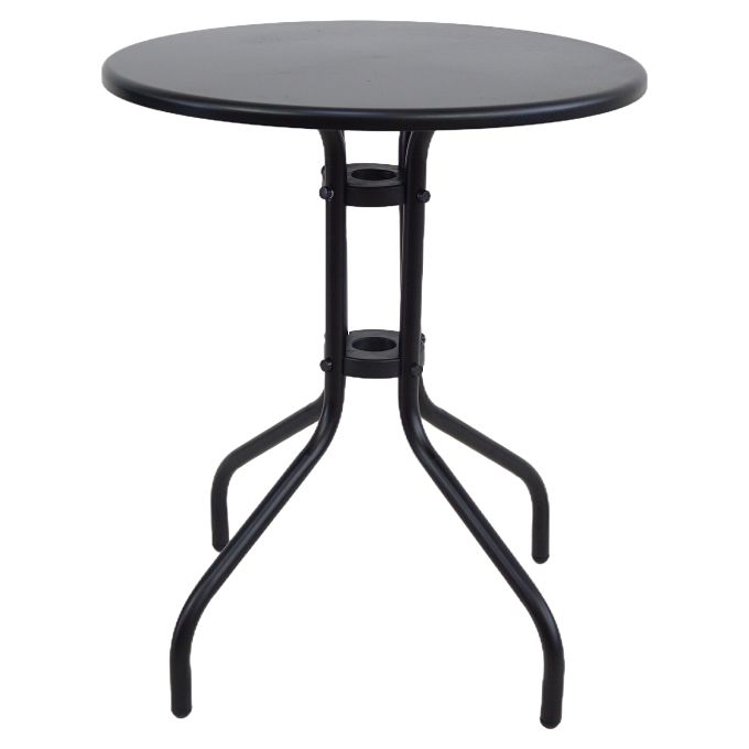 Τραπέζι Κήπου ArteLibre SOLIS Μαύρο Μέταλλο Φ60x70cm