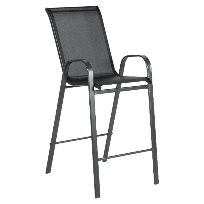 Σκαμπό ArteLibre NEPTUNE Μαύρο Μέταλλο/Textilene 55x70x124cm