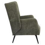 Πολυθρόνα ArteLibre NORA Πράσινο Ύφασμα/Μέταλλο 100x80x89cm