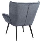 Πολυθρόνα ArteLibre TIVA Μπλε Ύφασμα Σενίλ/Μέταλλο 84x78x77cm