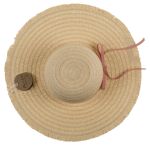 Καπέλο Ψάθινο Με Χρωματιστή Λωρίδα 98% Ψάθα/2% Polyester Μέγεθος One Size 44x44x12cm