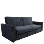 Καναπές Κρεβάτι ArteLibre VALMERO Μαύρο Ύφασμα/Ξύλο 216x85x85cm