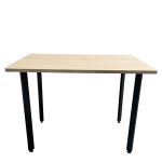 Τραπέζι Τραπεζαρίας ArteLibre NORDEX Φυσικό/Μαύρο MDF/Μέταλλο 110x70x75cm