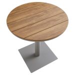 Τραπέζι Κήπου ArteLibre TENERIFE Ανθρακί/Καρυδί Αλουμίνιο/Polywood Φ70x72cm