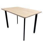 Τραπέζι Τραπεζαρίας ArteLibre NORDEX Φυσικό/Μαύρο MDF/Μέταλλο 110x70x75cm