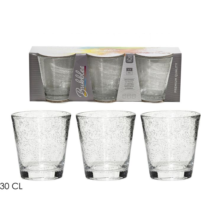 Ποτήρια Διαφανές Γυαλί Φυσητό 30cl 3Τμχ