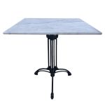 Τραπέζι Κήπου ArteLibre QUADRILIS Λευκό/Μαύρο Μάρμαρο/Μέταλλο 70x70x71cm