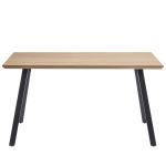 Τραπέζι Τραπεζαρίας ArteLibre ADONIS Sonoma/Μαύρο Μέταλλο/Μοριοσανίδα 140x80x76cm