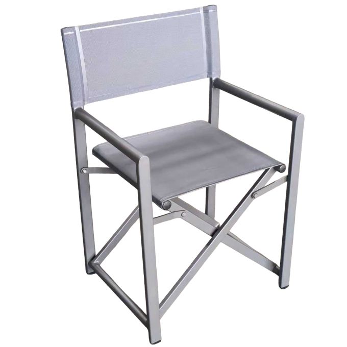 Καρέκλα Σκηνοθέτη ArteLibre TERALLIS Γκρι Σκούρο Ύφασμα/Αλουμίνιο 56x48x86cm