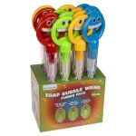 Παιχνίδι Σαπουνόφουσκες Αστείο Πρόσωπο 180ml 44cm Πλαστικό Σε 4 Χρώματα