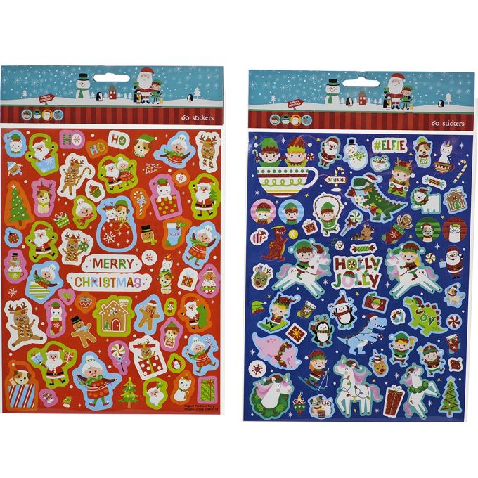 Χριστουγεννιάτικο Σετ Αυτοκόλλητων 60Τμχ Σε 2 Σχέδια