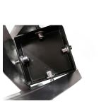 Τραπέζι Τραπεζαρίας ArteLibre GLAZERA Μαύρο/Διάφανο Γυαλί/Μέταλλο Φ90x75cm