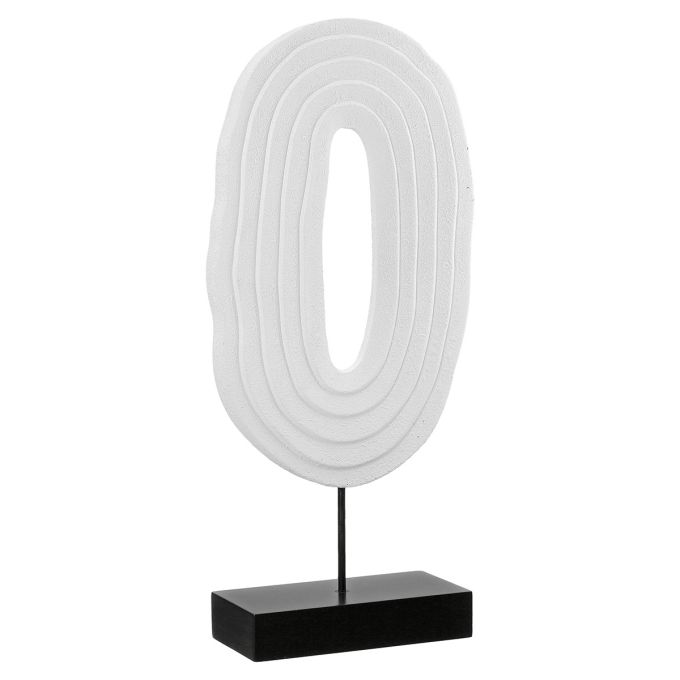 Ανάγλυφο Σταντ 'Pezzo' MDF Μαύρο/Λευκό 7.5x17.5x39.5cm