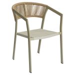 Πολυθρόνα Κήπου ArteLibre FIJI Μπεζ/Φυσικό Αλουμίνιο/Rattan 56x60x78cm