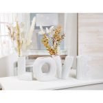 Βάζο ArteLibre 'LOVE' Λευκό Κεραμικό Υ15cm Σετ 4Τμχ