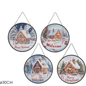 Χριστουγεννιάτικο Κρεμαστό Διακοσμητικό Φ30cm Σε 4 Σχέδια