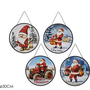 Χριστουγεννιάτικο Κρεμαστό Διακοσμητικό Φ30cm Σε 4 Σχέδια