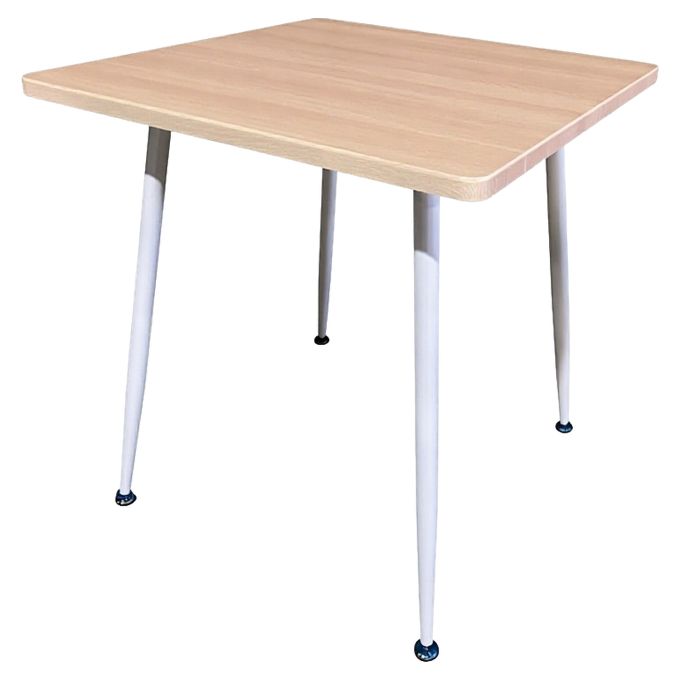 Τραπέζι Τραπεζαρίας ArteLibre TIMBERON Φυσικό/Λευκό MDF/Μέταλλο 70x70x75cm