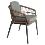 Πολυθρόνα Κήπου ArteLibre ZANZIBAR Μαύρο/Φυσικό Αλουμίνιο/Rattan 61x65x82cm
