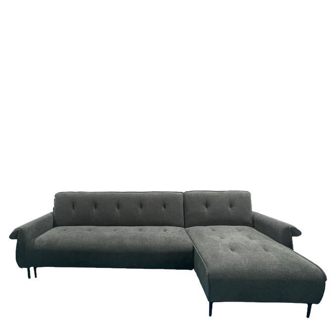 Καναπές Κρεβάτι Γωνιακός Αναστρέψιμος ArteLibre SOMERO Σκούρο Γκρι 286x144x84cm