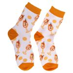 Κάλτσες Κοκτέιλ Λευκό/Πορτοκαλί 70% Βαμβάκι/25% Polyester/5% Ελαστάνη Μέγεθος 36-42