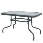 Τραπέζι Κήπου ArteLibre VULCAN Γκρι Μέταλλο/Γυαλί 110x60x70cm