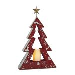 Χριστουγεννιάτικο Δέντρο Κηροπήγιο Με Φως Κόκκινο 35x11.5x47.5cm