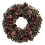 Χριστουγεννιάτικο Στεφάνι Με Κόκκινα Berries Φ40cm