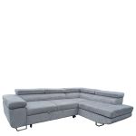 Καναπές Γωνιακός ArteLibre LUZANO Γκρι Ανοιχτό Ύφασμα/MDF 277x203x100cm