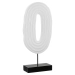 Ανάγλυφο Σταντ 'Pezzo' MDF Μαύρο/Λευκό 7.5x17.5x39.5cm