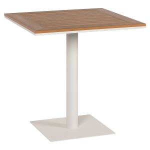 Τραπέζι Κήπου ArteLibre NAMIBIA Λευκό/Καρυδί Αλουμίνιο/Polywood 60x60x72cm