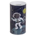 Κουμπαράς Διάστημα Με Αποσπώμενο Καπάκι Μέταλλο 15.5x8cm Σε 2 Σχέδια