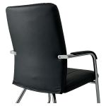 Καρέκλα Επισκέπτη ArteLibre AERIX Μαύρο/Ασημί PU/Μέταλλο 54x60x96cm
