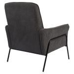 Πολυθρόνα ArteLibre ELAN Γκρι Σκούρο Ύφασμα Κοτλέ/Μέταλλο 94x77x82cm