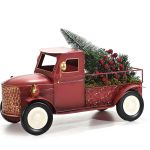 Χριστουγεννιάτικο Φορτηγάκι Κόκκινο Με Λουλούδια