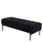 Παγκάκι Ottoman ArteLibre KUBO Μαύρο Ύφασμα Teddy/Μέταλλο 40x116.5x50cm