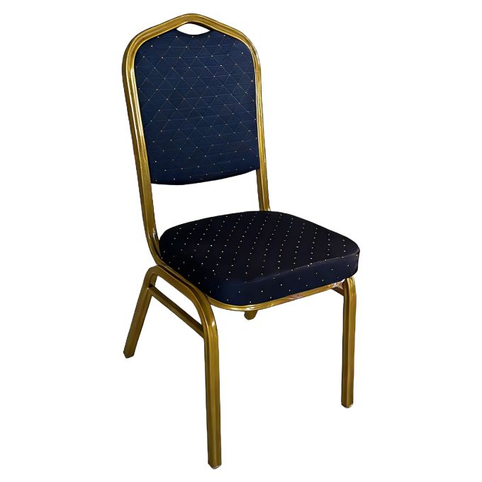Καρέκλα Catering ArteLibre AUREVIA Μπλε/Χρυσό Ύφασμα/Μέταλλο 57x40x93cm
