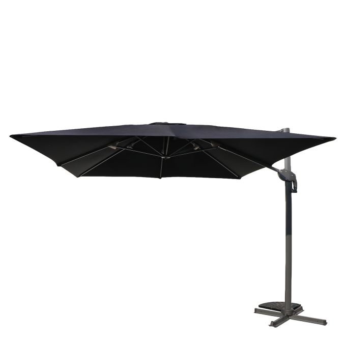 Ομπρέλα Κήπου ArteLibre VALENA Μαύρο/Γκρι Αλουμίνιο/Polyester Φ3x3m