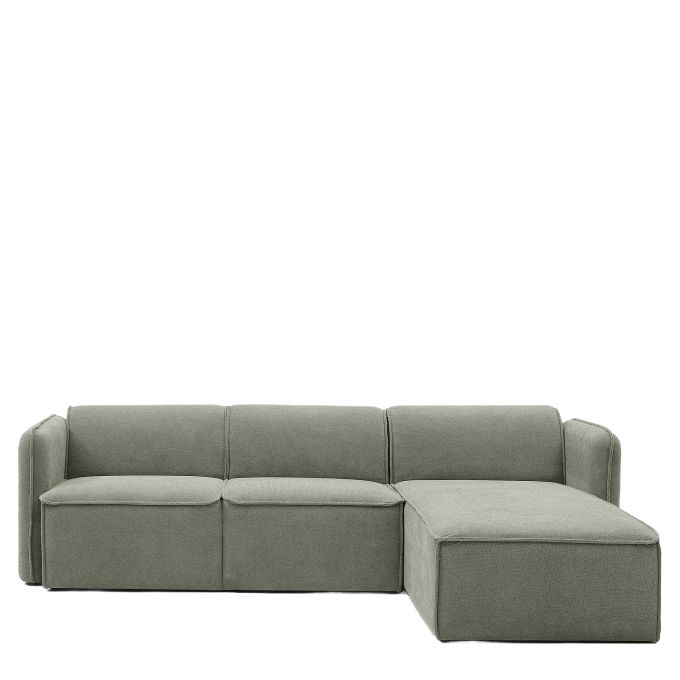 Καναπές Γωνιακός Αναστρέψιμος ArteLibre MAFFEI Γκρι Ύφασμα 268x163x76cm