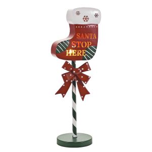 Χριστουγεννιάτικη Φωτιζόμενη Διακόσμηση Μπότα 53cm