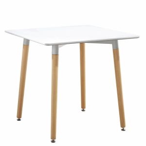 Τραπέζι ArteLibre SWIFT Λευκό MDF/Ξύλο 80x80x74cm