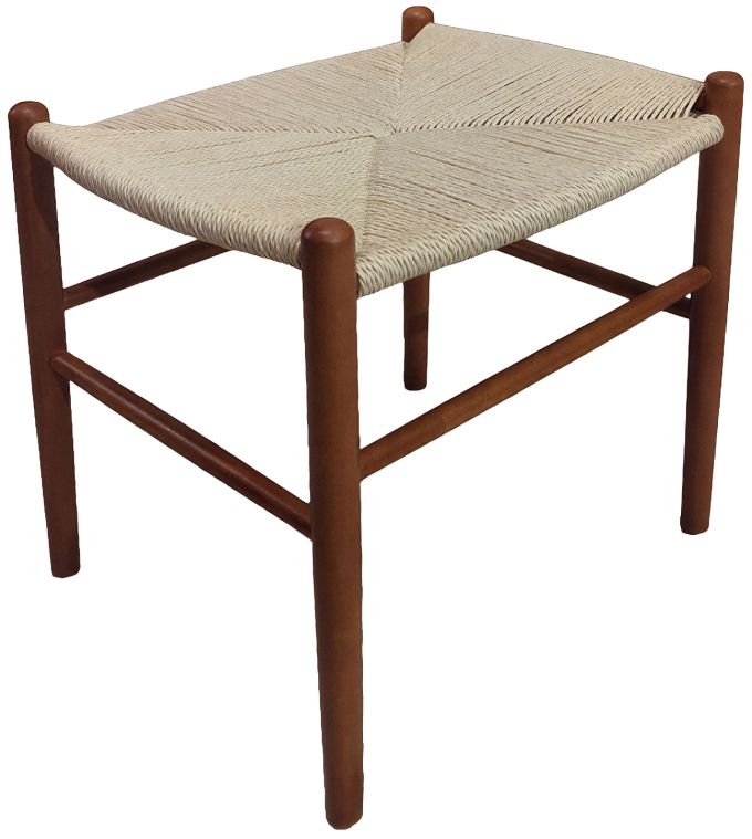 Σκαμπό Επαγγελματικό ArteLibre LENIS Καρυδί/Φυσικό Ξύλο/Σχοινί 46x50x82cm