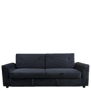 Καναπές Κρεβάτι ArteLibre VALMERO Μαύρο Ύφασμα/Ξύλο 216x85x85cm