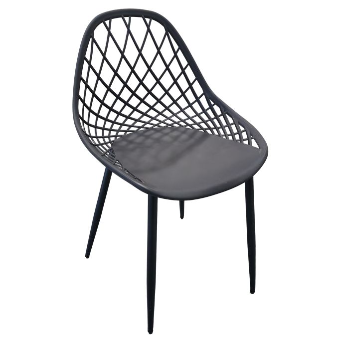 Καρέκλα Κήπου ArteLibre ARIELA Μαύρο PP/Μέταλλο 51.5x54x82cm