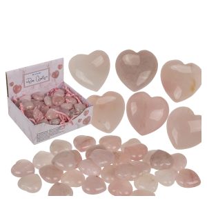 Καρδιά Χαλαζία Ροζ 2.5cm