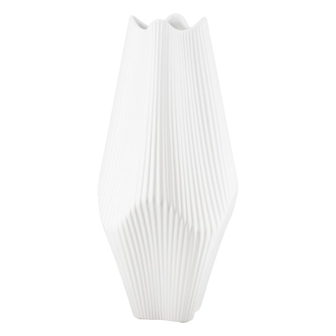 Βάζο Κεραμικό Λευκό 15X15X30Cm 15X15X30Cm